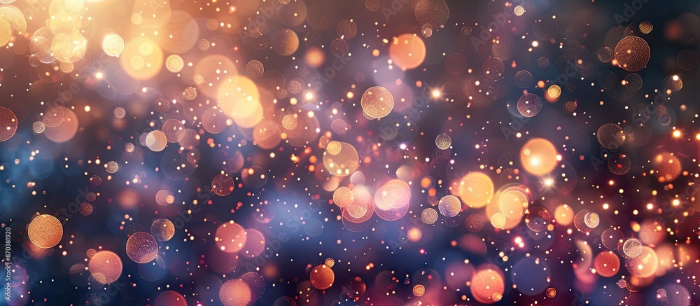 Poster festive christmas-themed abstract bokeh background with copy space image.