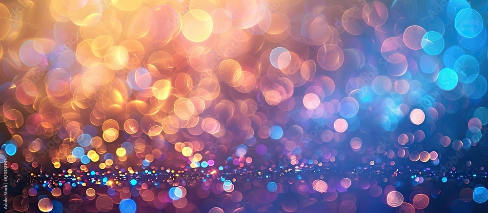Poster celebrate in style with this abstract background full of defocused lights, perfect for a copy space 