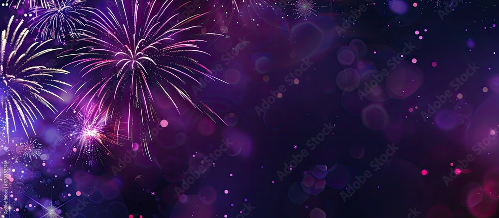 Poster Abstract holiday background with New Year fireworks and space for text or images. image with copy space
