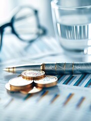 Magazine article with a financial planner's tips for managing debt, magazine photography style