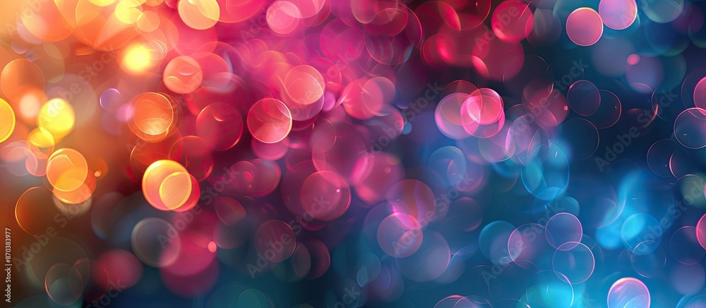 Poster Abstract background with blurry circles and ample copy space image.