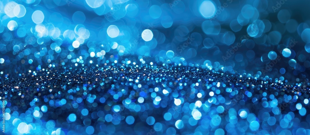 Poster Background with blue glitter adding a touch of sparkle, featuring copy space image.