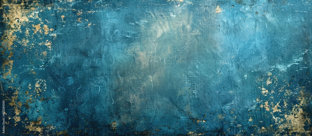Poster Background with a grungy blue canvas texture and ample copy space image.