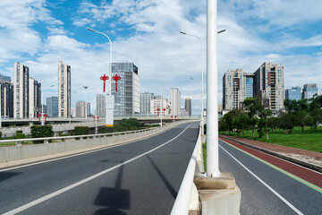 city highway interchange in shanghai on traffic rush hour