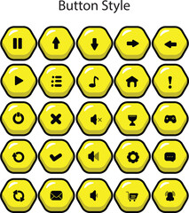 Button styles are used for various graphic design purposes, web design, game design and others