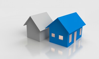 3d house render, real estate concept