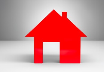 real estate concept, 3d house icon