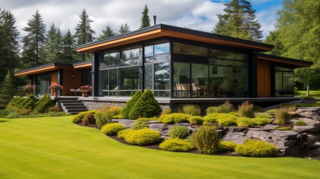 Contemporary sustainable residence  a blend of modern luxury and ecological design