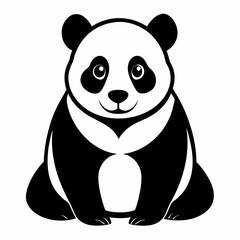 panda bear with bamboo, teddy cartoon, illustration,