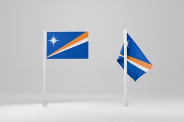 Marshall Islands Flag 3d Illustration Stock Image	