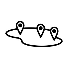 There are multiple pins in one region.