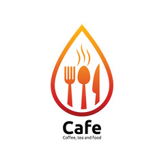 Cafe creative logo design template