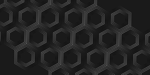 black hexagon geometric abstract transparent background. vector gradient gray stock line abstract pattern Transparent monochrome striped texture, seamless pattern, modern stylish texture.