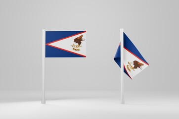 American Samoa Flag 3d Illustration Stock Image	