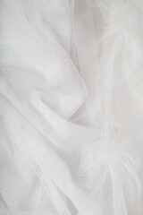 White diamond tulle texture. Background, texture.