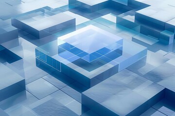 a blue square object with a shadow