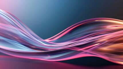 Obraz premium Fluid abstract waves, vibrant hues, modern background, copy space, smooth and dynamic