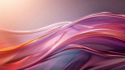 Fluid abstract waves, vibrant hues, modern background, copy space, smooth and dynamic