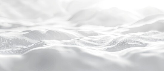 Obraz premium Blurred image of snow drifts, providing a snowy background in white with copy space image.