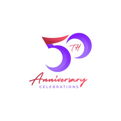 50th anniversary logo design template