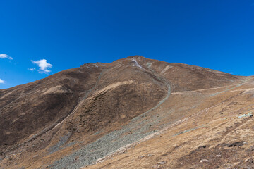 Fototapeta premium Beautiful Himalaya landscape view. Panoramic mountain landscape of Dolpa, Nepal