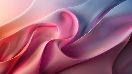 Obraz premium Abstract 3D shapes, gradient hues, modern design, copy space, vibrant and dynamic