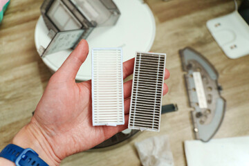 Comparing Clean Filters Vs. Dirty Robot Vacuum Filters in a Cozy Home