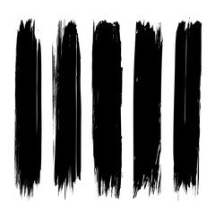Set of brush stoke on white background