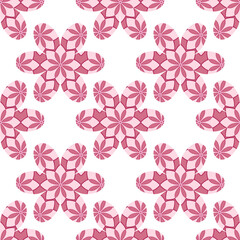 seamless pattern with pink flowers