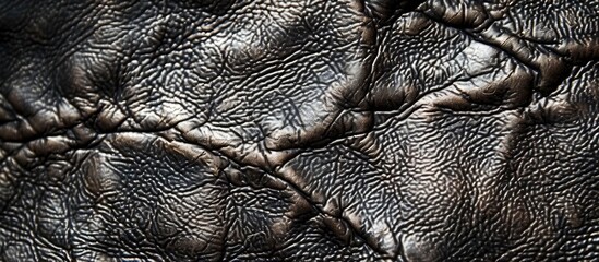 Close-up view of a detailed leather texture, ideal as a background for design projects, with ample copy space image.