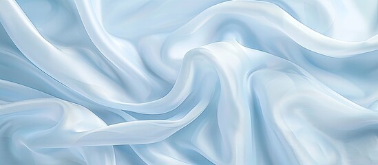 Obraz premium A soft light blue pattern fills the background of the fabric, leaving room for a copy space image.