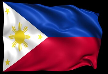 waving flag of Philippines Loop 