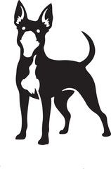 Dog breeds heads vector illustration. Pet portrait in style of hand drawn black doodle on white background