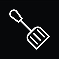 White Spatula Outline Icon