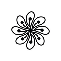 abstract flower vector icon design.