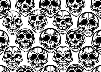 seamless pattern design of skulls