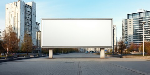 Obraz premium Blank Billboard in City Setting