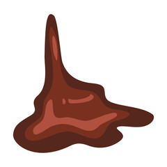 Brown chocolate sauce dripping syrup