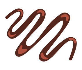 Brown chocolate sauce dripping syrup