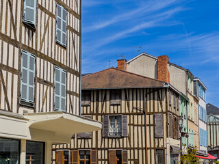 Street view of old village Chalons-en-Champagne in France