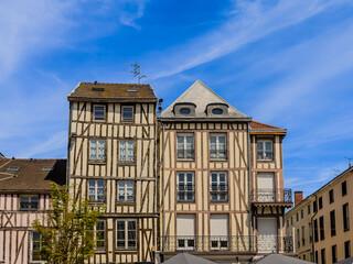 Antique building view in Chalons-en-Champagne in France