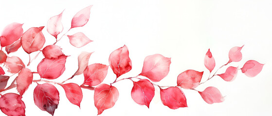 Watercolor leaves background