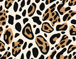 Abstract animal skin leopard seamless pattern design. Jaguar, cheetah, panther fur. camouflage background.