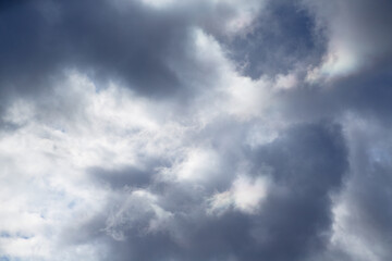 light inside the cloud in the sky