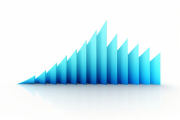This modern digital illustration features an abstract blue graph displaying an ascending pattern, symbolizing growth, progress, and success. The design is sleek and futuristic.