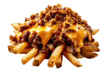 Loaded chili cheese isolated on transparent background