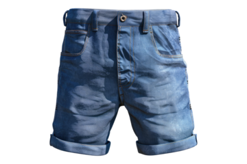 Mens summer shorts isolated on transparent background