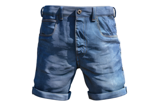 Mens summer shorts isolated on transparent background