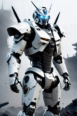 Fototapeta premium robot knight with sword