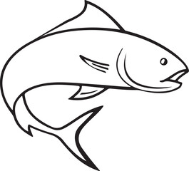 Fish vector Icon. Sea Food illustration symbol. Farm Element logo